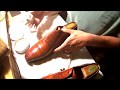 ASMR How to Clean, Condition and Shine shoes, mirror shine Magnanni Santiago