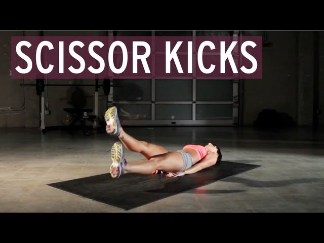 Leg Lower into Scissor Kicks Exercise