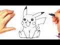 Cmo dibujar a pikachu paso a paso  dibujo del pokemon pikachu