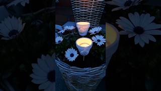 Leuchtende Blumenstecker 🩷 #diy #deko #outdoordecor #blumen #garten #bastelanleitung #outdoor #craft