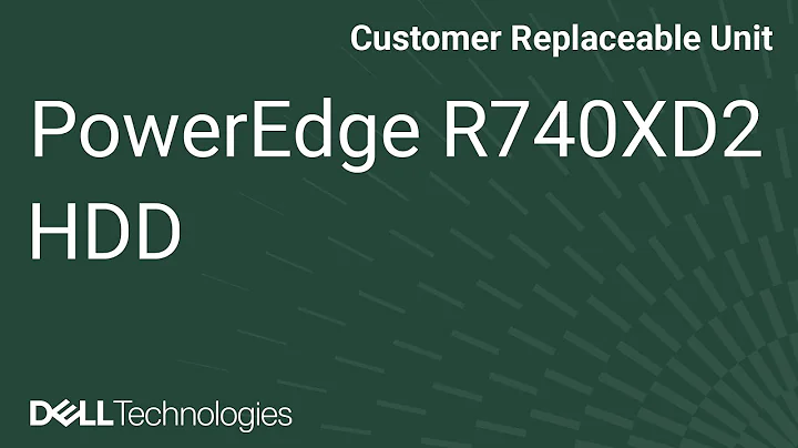 Dell PowerEdge R740XD2: Remove/Install HDD and Carrier from Bay 1