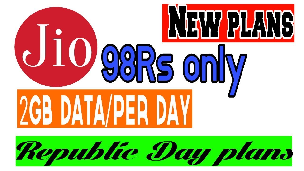 Jio Republic Day 2018 New offer 98Rs plan ||2gb data||28 days