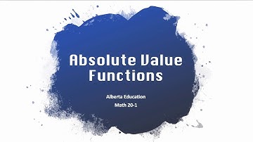 Math 20 1 Absolute Value Functions 1