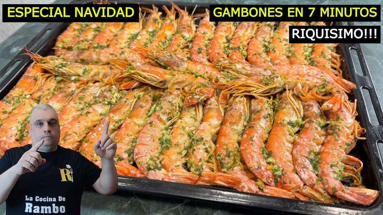 En Directo GAMBONES al Horno Súper JUGOSOS! Con ajo y perejil 🦐🎄RECETAS NAVIDEÑAS