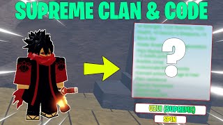 *NEW* Supreme Clan & Code! | Project Slayers