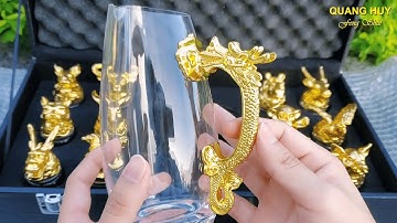 BỘ LY 12 CON GIÁP UỐNG RƯỢU, TRƯNG BÀY DỊP TẾT 2021 | PHONG THỦY QUANG HUY