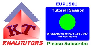 2022 EUP1501 ASSIGNMENT 5(PowerPoint Presentation) : STEP 3