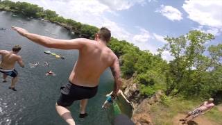 Cliff jumping in the Ozarks 2014