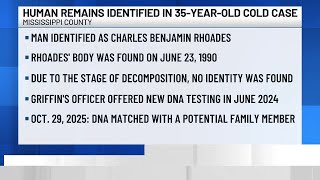 Human remains identified in 35-year-old cold case Profile