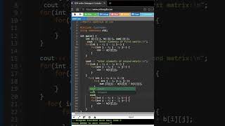 Matrix Addition in cpp #dsa #coding #datastructuresandalgorithms #dsatutorial #cppprogramming