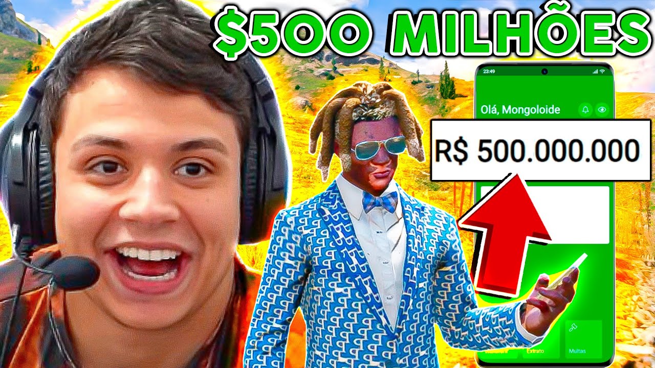 GANHEI $500 MILHÕES do LÍDER do ILEGAL 😱 GTA RP (Paulinho o LOKO)
