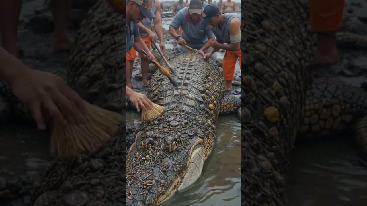  Jaw Dropping Alligator Rescue Watch This Giant Get A Deep Clean