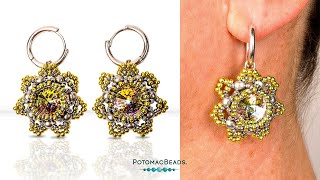 Web Flower Earring - DIY Jewelry Making Tutorial by PotomacBeads