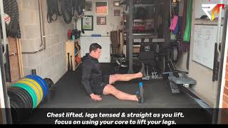 Straddle alternate leg lift