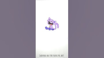 🐱 Draw CatNap from Poppy Playtime 👁️💤 Game Art 🎮🎨 #shorts #drawing #RavlykArt