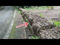 道路脇にあった藁のブロックをどかしてみたら...
