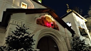 Sretensky monastery in Moscow, Russian Orthodox chant, Сретенский монастырь, зима 2020