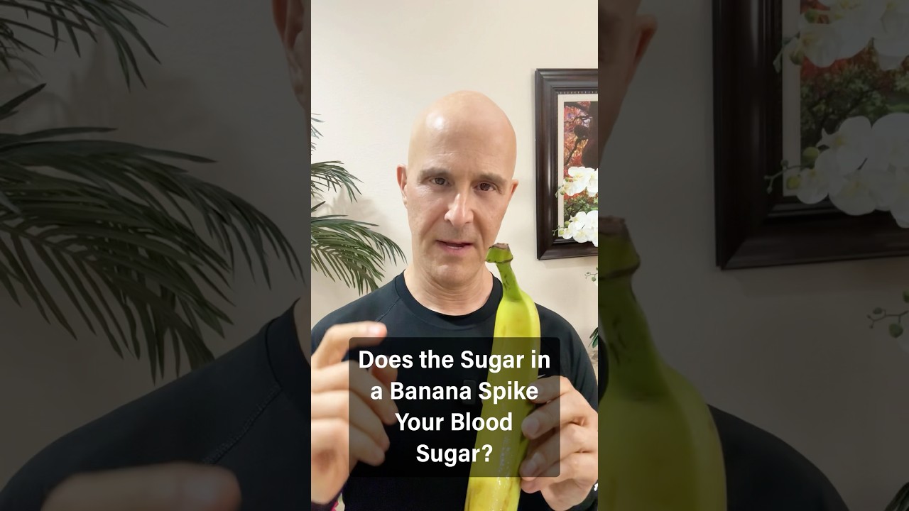 Does the Sugar in a Banana Spike Your Blood Sugar?  #drmandell #sugar #banana #food