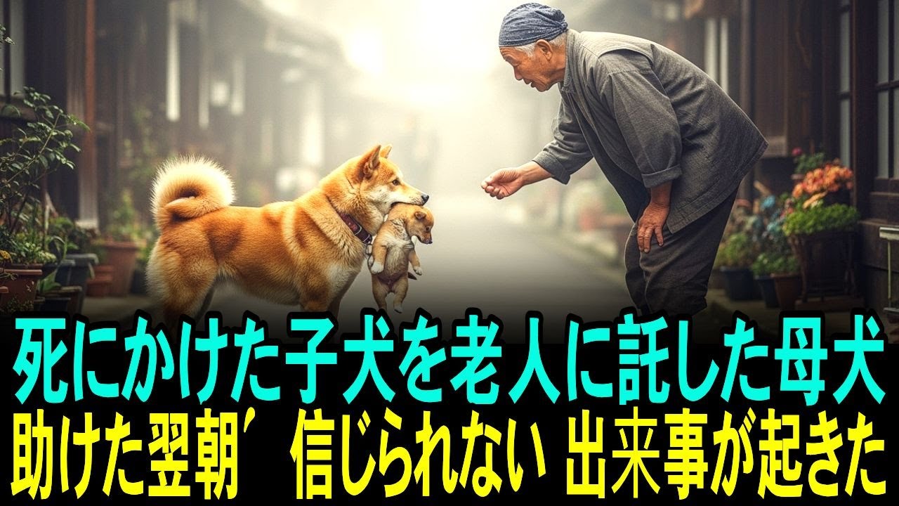 ［心に残る物語］死にかけた子犬を老人に託した母犬。助けた翌朝、信じられない出来事が起きた