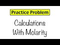 Molarity and Moles of Sucrose