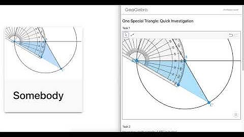 Isosceles Triangle: Quick Discovery via Protractor within GeoGebra Classroom