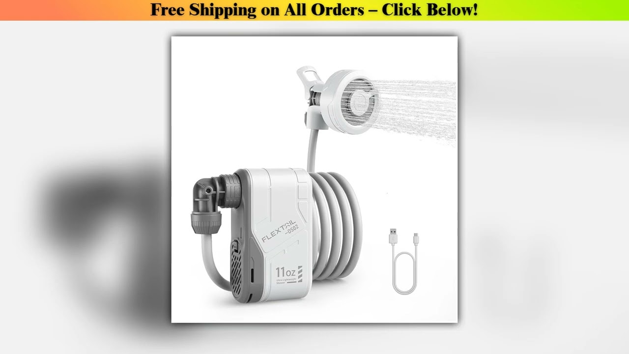 FLEXTAIL Outdoor Camping Shower Portable Electric Shower Pump IPX7 Waterproof for