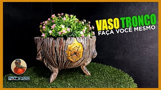 VASO TRONCO - TRUNK VASE #diy #vasotronco