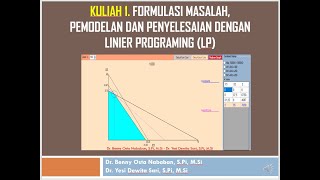 Kuliah 1  Formulasi Masalah Linier Programing