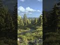 A peaceful forest scene – sunlight, trees, and the sound of nature #youtubeshorts #blender