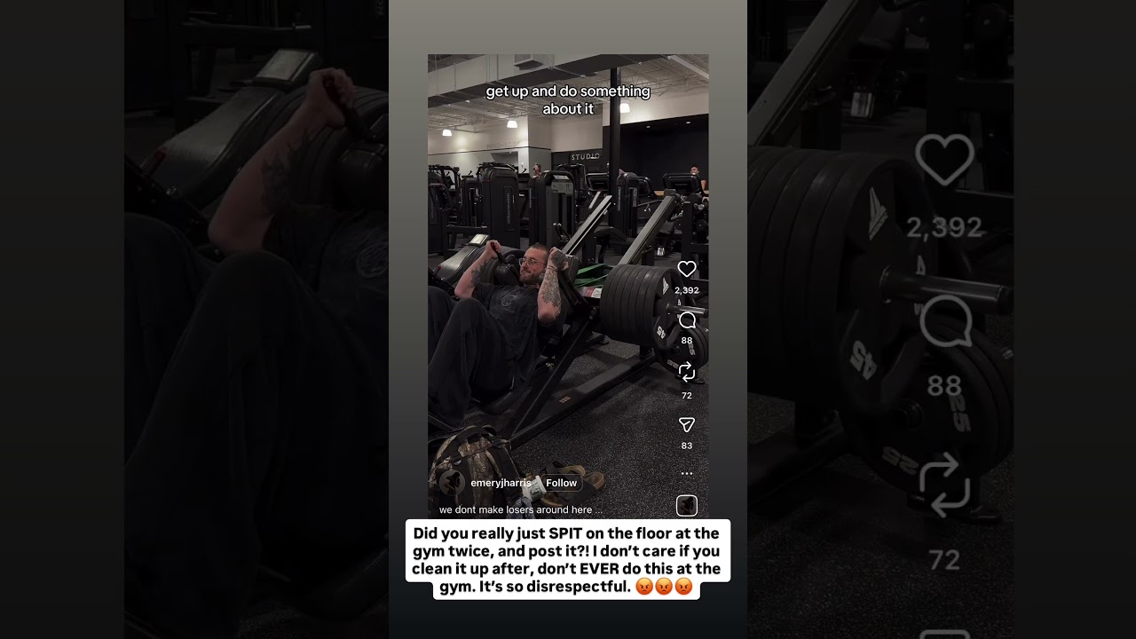 This guy does NOT deserve a gym membership. 😤