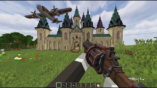 I Destroyed the Pillagers with Modern Weapons and a Grenade Launcher 😮😨