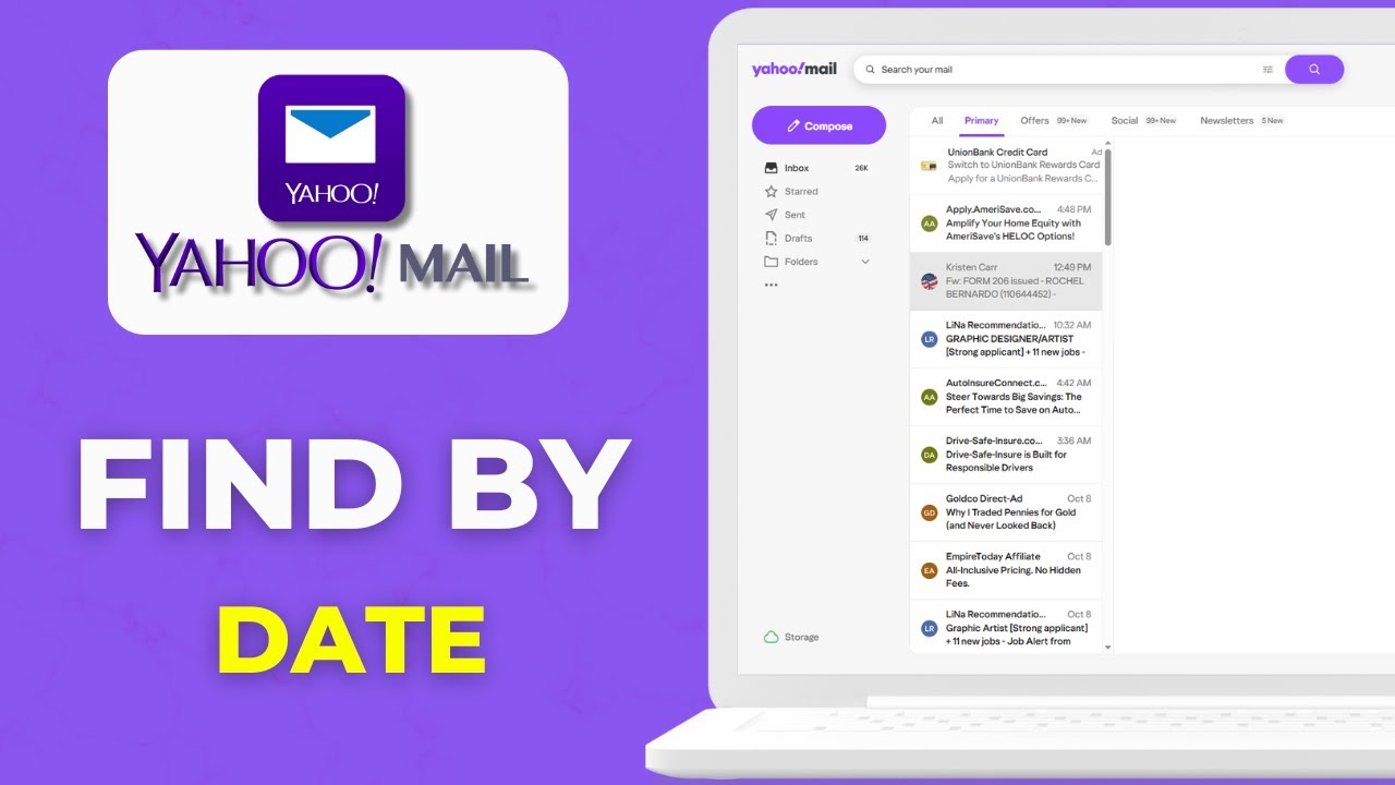 How To Find Yahoo Emails By Date In Yahoo Mail - YouTube