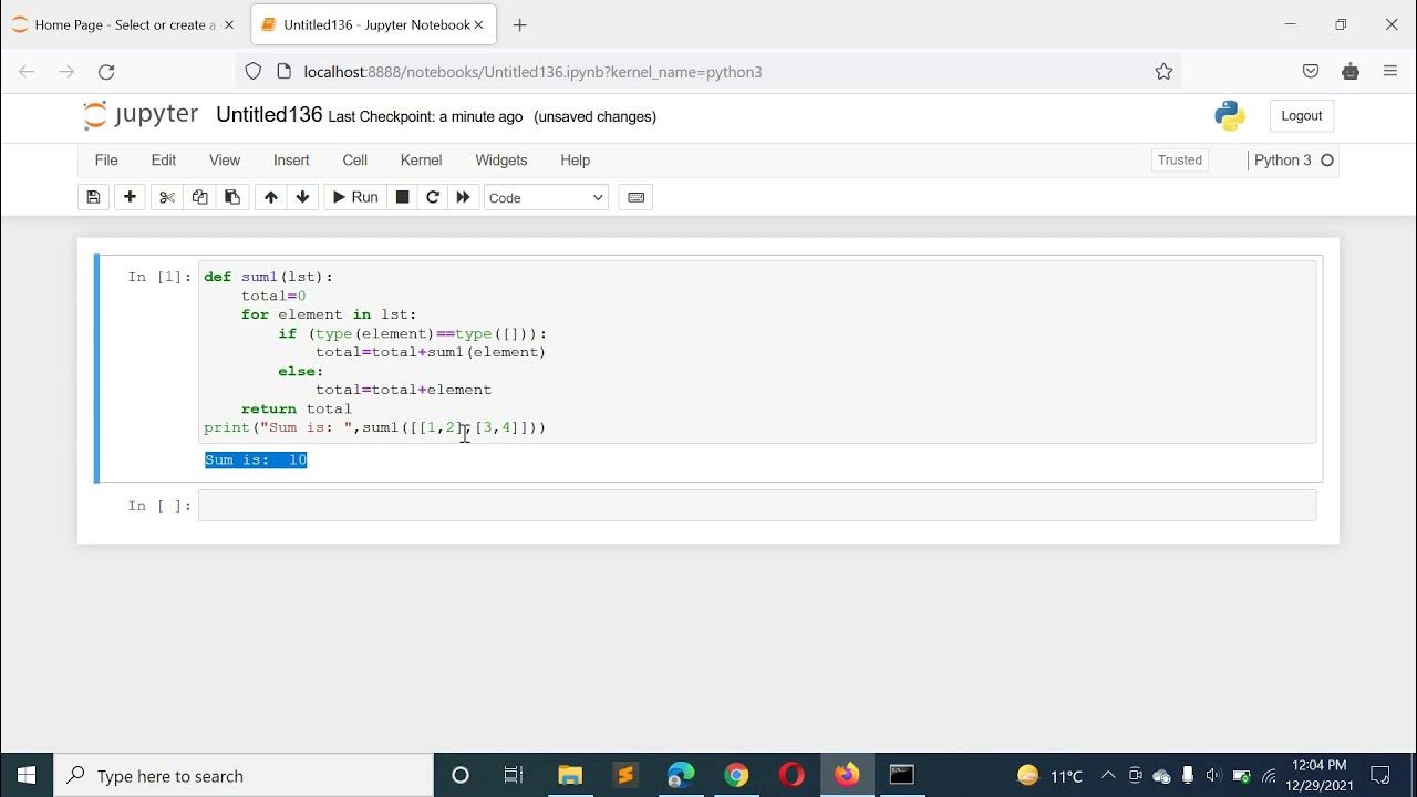 Python Program to Find the Total Sum of a Nested List Using Recursion ...