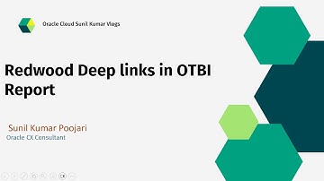 Redwood Deep links in OTBI Report | Direct Page Links for Records