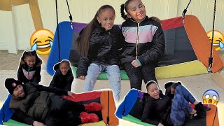 Outdoor Playground For Kids! Family Fun with Swing | Imani's Fun World