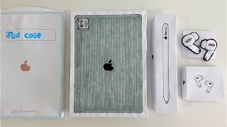 : [paper diy] iPad pro, apple pencil, airpods unboxing! | asmr