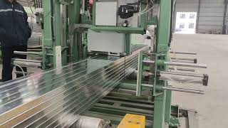 Automatic Square Tube Stacking & Strapping Machine | Heavy-Duty Profile Bundling