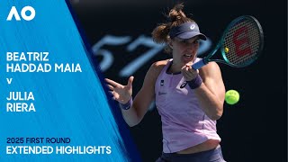 Beatriz Haddad Maia V Julia Riera Extended Highlights Australian Open 2025 First Round