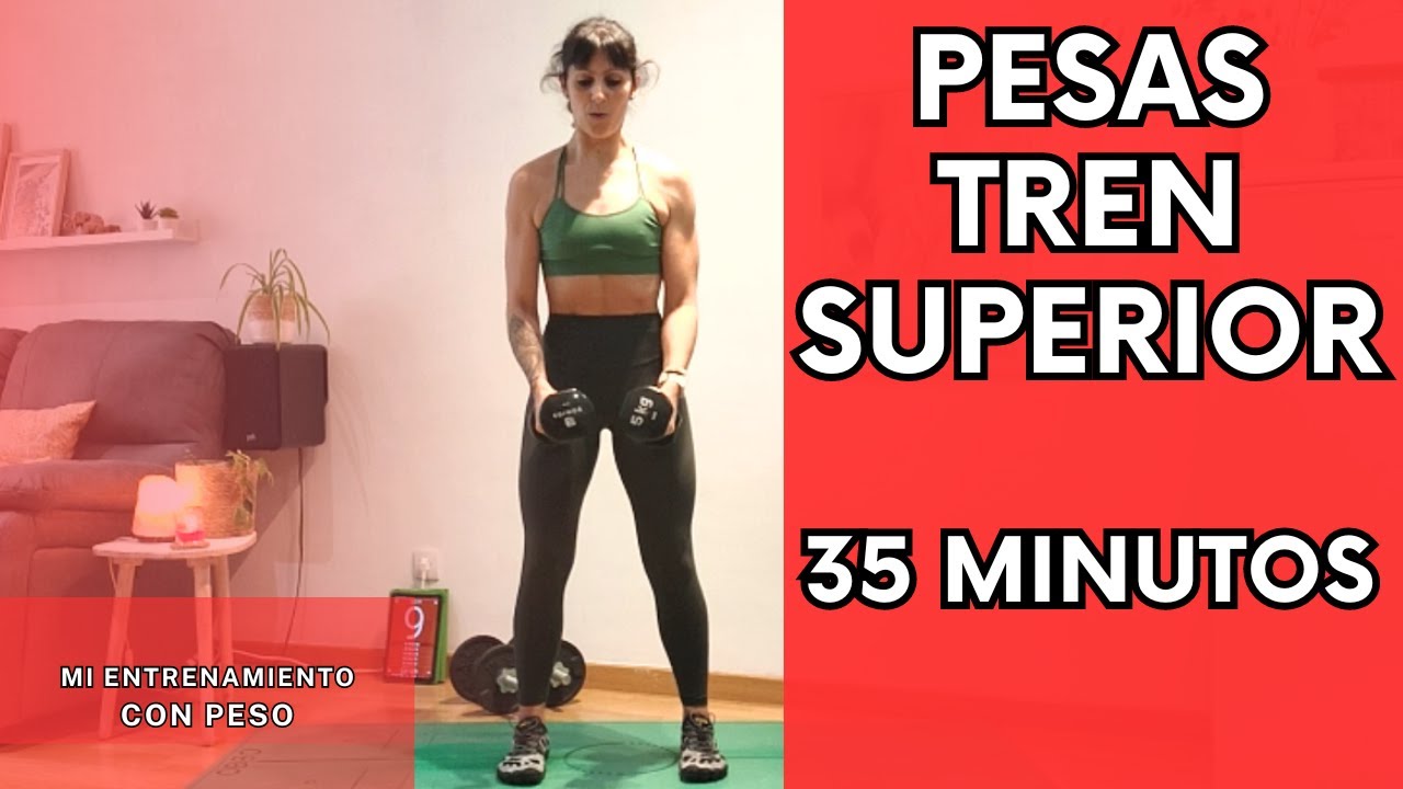 TREN SUPERIOR con PESAS - Hombro, Bíceps, Tríceps, Dorsal, Pectoral y Core