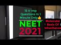 15 Very Important Questions For NEET 2021 And 12Board Chapter6 ClASS XII #shorts#NEET#Bio