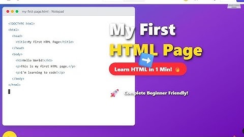 day1 “My First Web Page in HTML”#HTML #CSS #WebDevelopment #CodingShorts #DailyCoding #LearnToCode