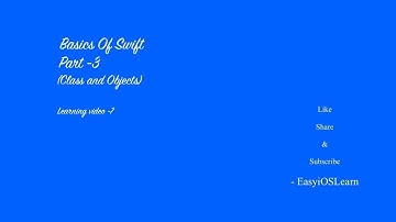 #iOS #Swift #Classes #Objects    Swift Basics (Part3) Classes // iOS learning video 7