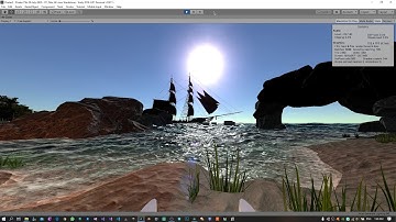 Unity View over the ocean and waves 2
