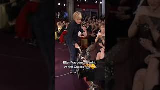 ellen Vacuum Cleaning At The Oscars  oscars ellen