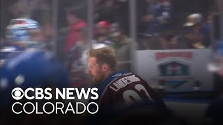 Gabriel Landeskog speaks after his return to the ice, fans come out in droves