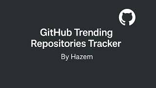 GitHub Trending Scraper | Python + Django + REST API Demo