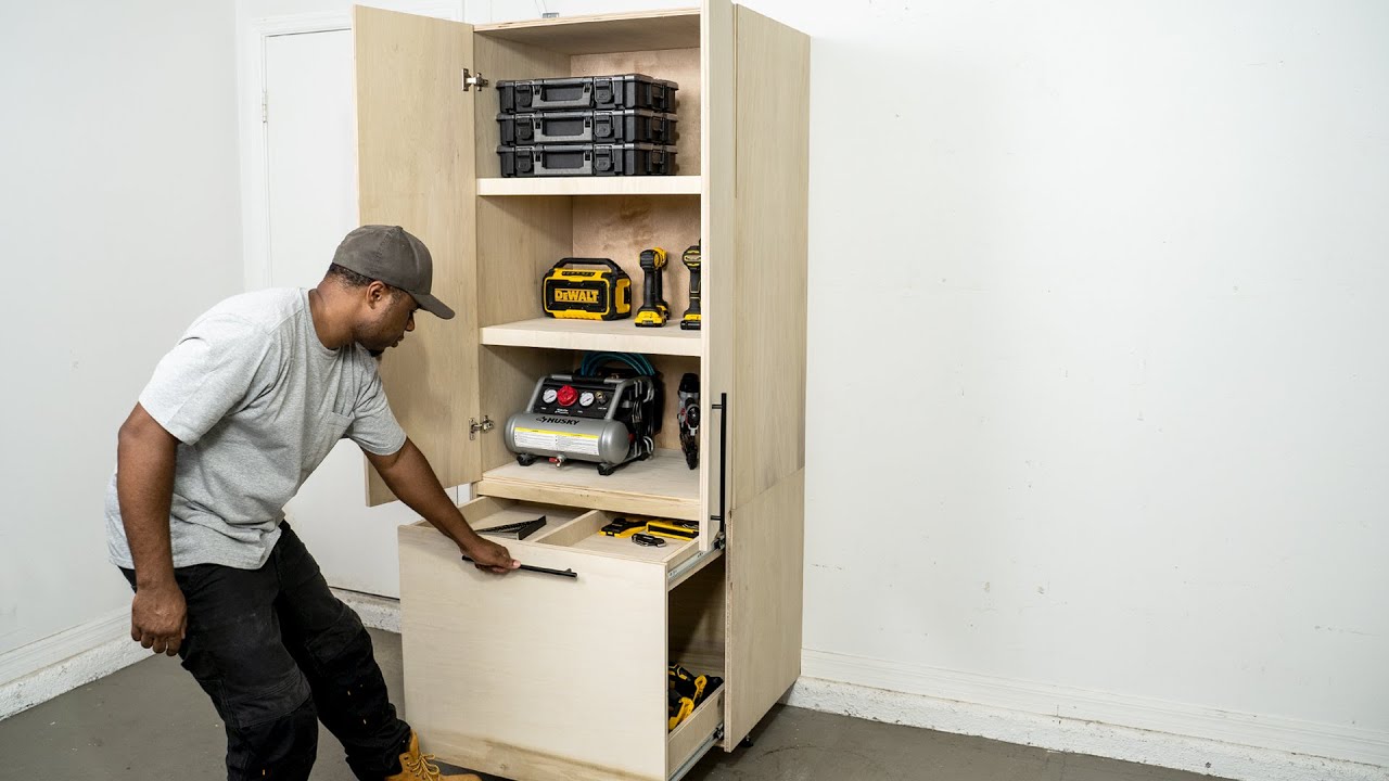 Diy Garage Cabinet Storage, How To Make Storage Cabinets In Garage