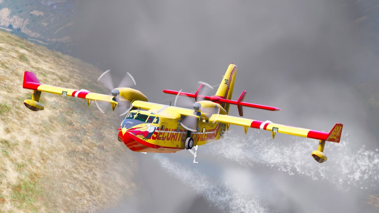 [GTA 5] J'ATTAQUE LES FEUX DE FORÊT DEPUIS LES AIRS EN CANADAIRE | SÉCURITÉ CIVILE