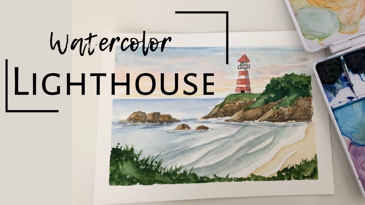 Watercolor Lighthouse Tutorial YouTube
