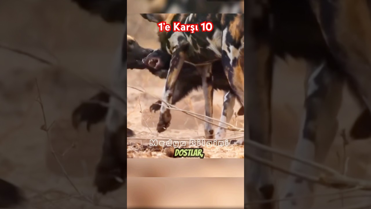 Bal Porsuğu’a Karşı 10 Afrika Vahşi Köpeği 